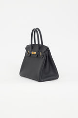 Hermès 2022 Noir Clemence Leather & Gold Birkin 30 Bag