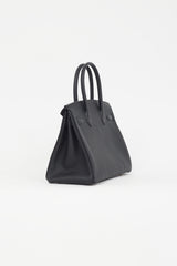 Hermès 2022 Noir Clemence Leather & Gold Birkin 30 Bag