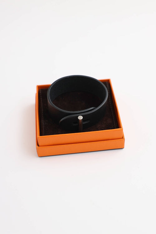 Hermès Leather Palladium Bracelet