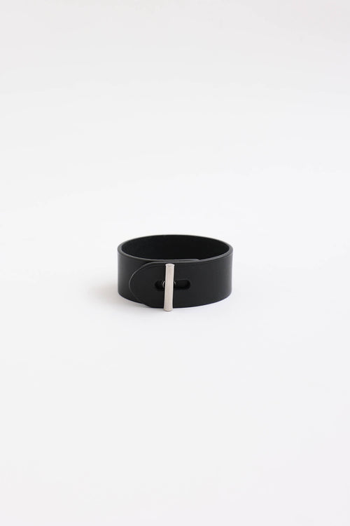 Hermès Leather Palladium Bracelet
