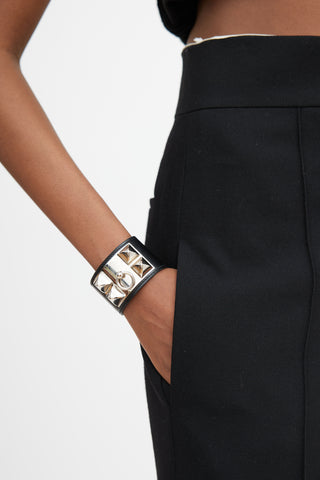 Hermès Black Collier De Chien Bracelet