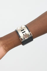 Hermès Black Collier De Chien Bracelet