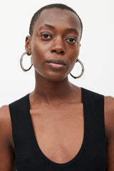 Hermès Kyoto Tresse Hoop Earrings