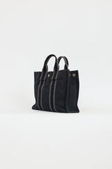 Hermès 2000s Black & Grey Toile Herline Fourre Tout PM Bag
