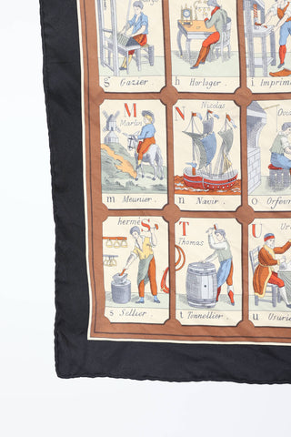 Hermès L'Alphabet de Métiers 45 Scarf