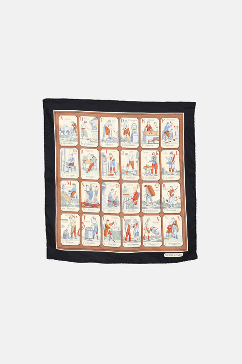 Hermès L'Alphabet de Métiers 45 Scarf