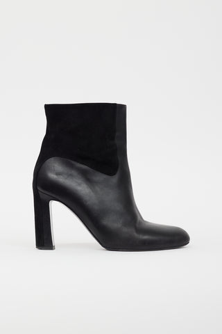 Hermès Black Leather & Suede Ankle Boot