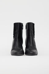 Hermès Black Leather & Suede Ankle Boot
