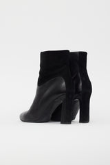 Hermès Black Leather & Suede Ankle Boot