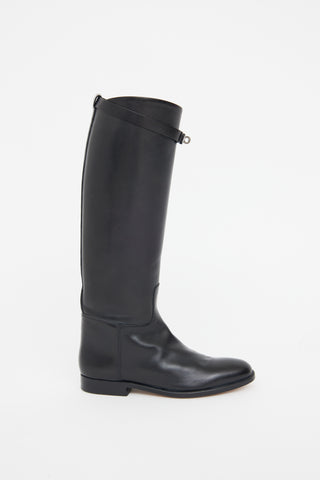 Hermès Kelly Black Jumping Boots