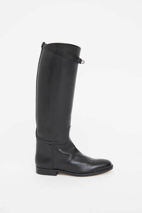 Hermès Kelly Black Jumping Boots