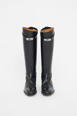 Hermès Black Leather Kelly Jumping Boots