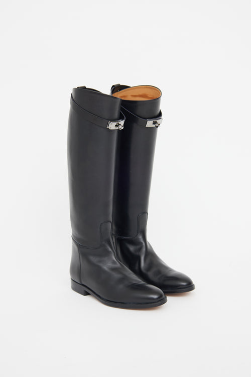 Hermès Kelly Black Jumping Boots