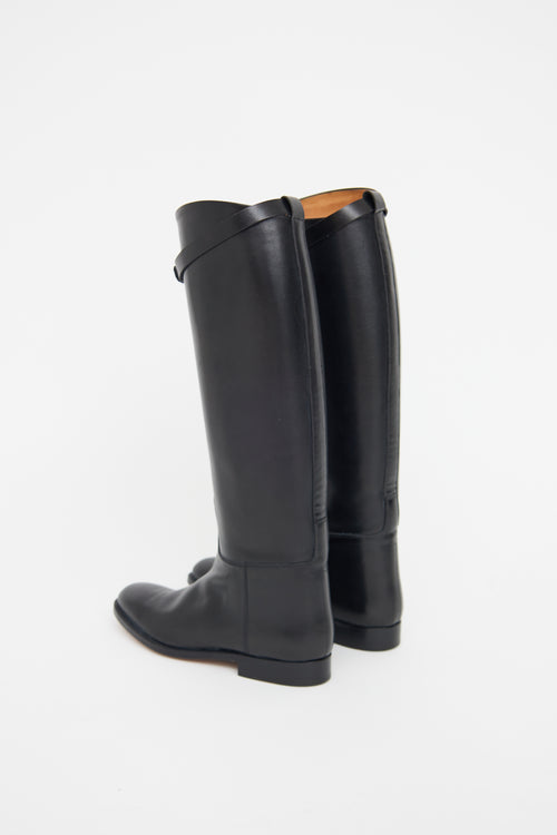 Hermès Kelly Black Jumping Boots