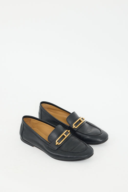 Hermès Black Leather Colette Loafer