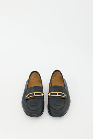 Hermès Black Leather Colette Loafer