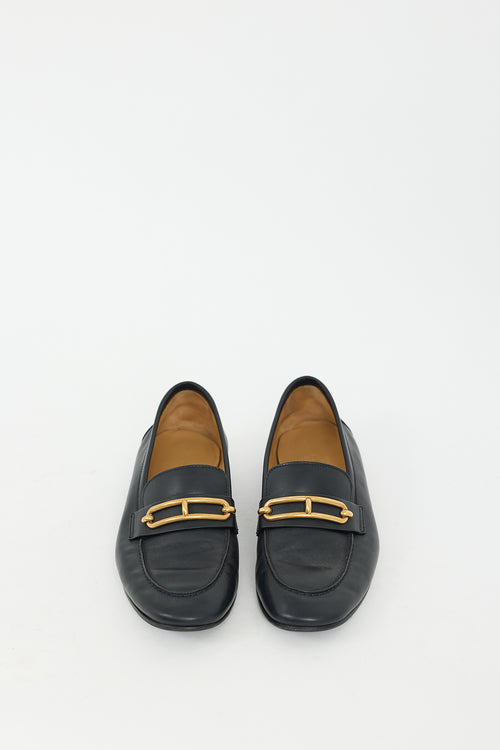 Hermès Black Leather Colette Loafer