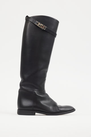 Hermès Black Leather Jumping Boot