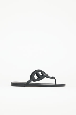 Hermès Rubber Egerie Sandal