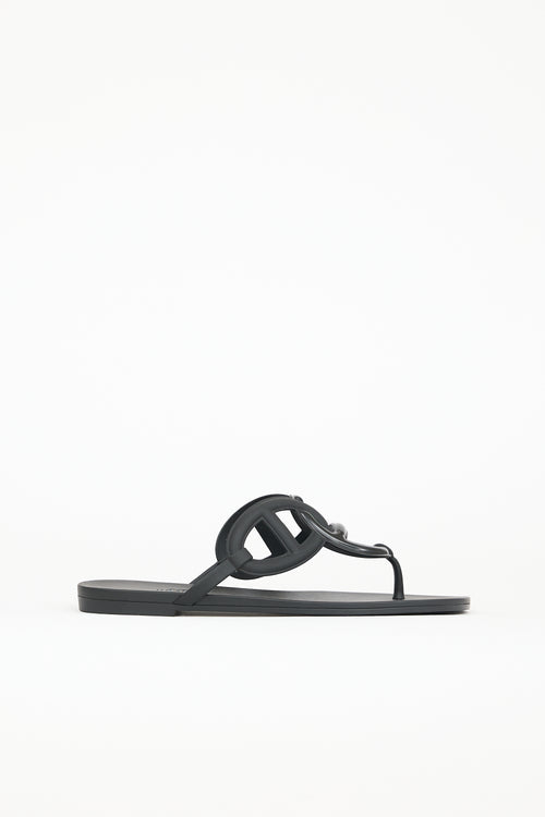 Hermès Rubber Egerie Sandal