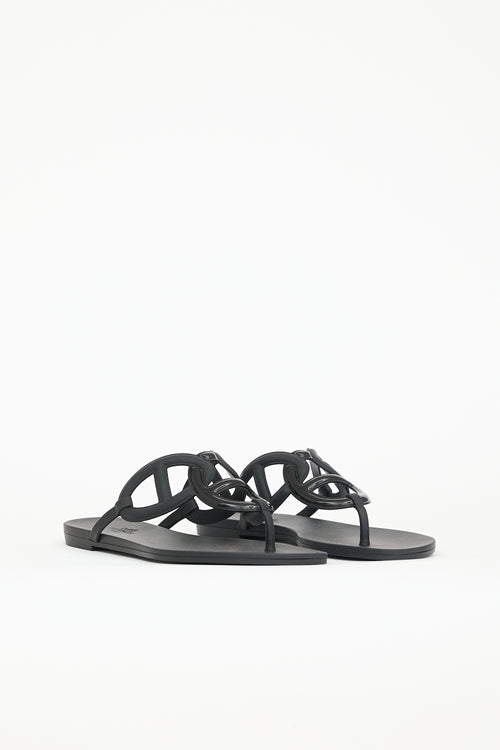 Hermès Rubber Egerie Sandal