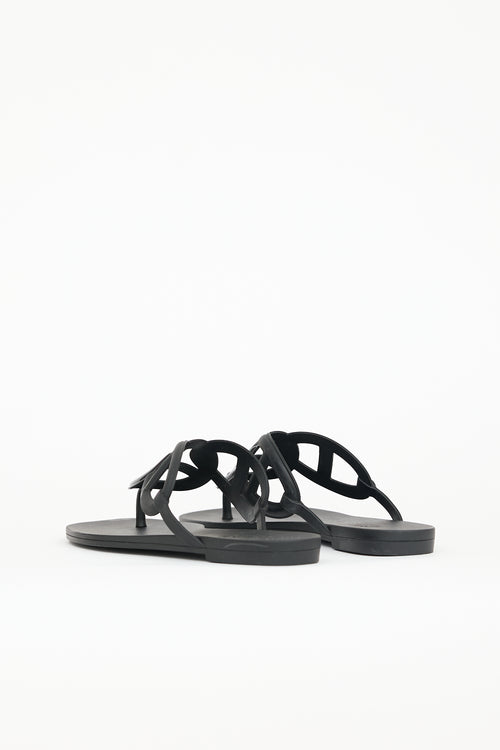 Hermès Rubber Egerie Sandal