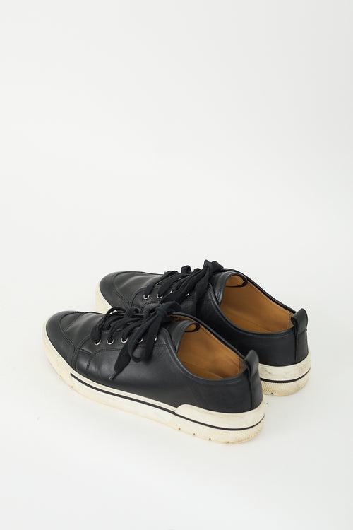 Hermès Black & White Leather Sneaker