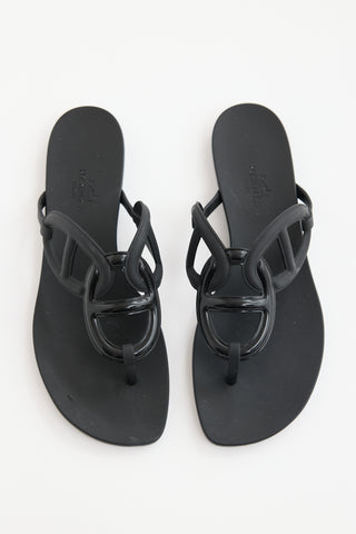 Hermès Rubber Egerie Sandal