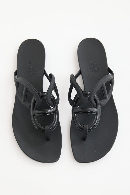 Hermès Rubber Egerie Sandal