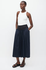 Hermès Black Pleated Maxi Skirt