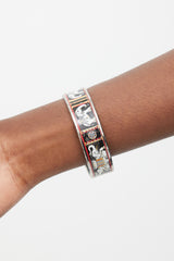 Hermès Black & Red Enamel Torana Print Bangle