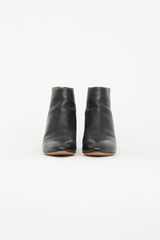 Hermès Black & Red Leather Riley Ankle Boot