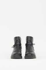 Hermès Black & Silver Leather Veo Boot