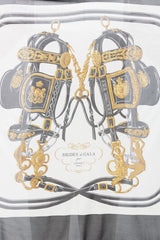 Hermès Black & White Brides De Gala 90 Scarf