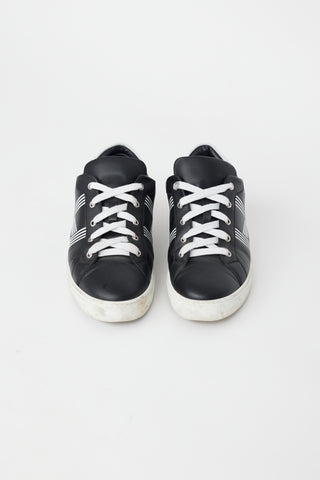 Hermès Black & White Leather Avantage Sneaker
