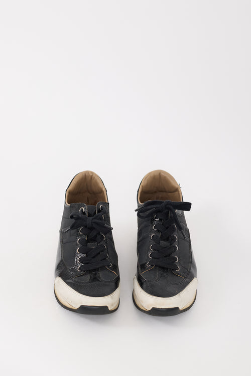 Hermès Black & White Leather Quick Sneaker