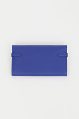 Hermès 2016 Bleu Electrique Togo Kelly Long Wallet