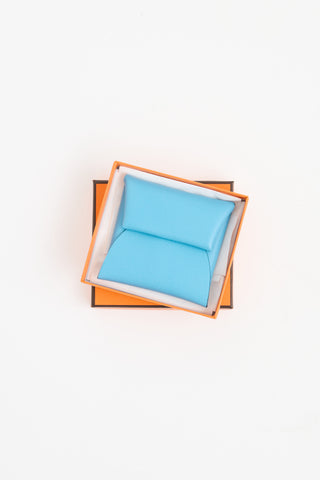 Hermès Bleu Celeste Bastia Change Purse