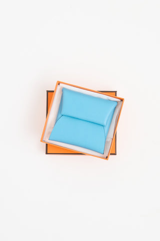 Hermès Bleu Celeste Bastia Change Purse