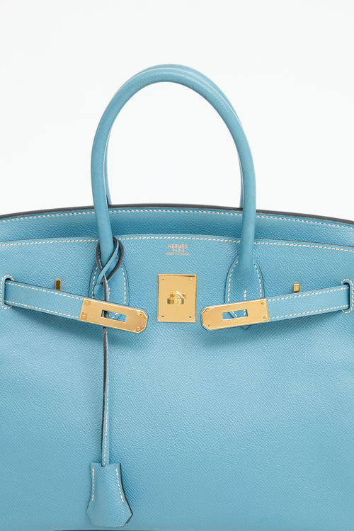 Hermès 2004 Bleu Jean Epsom Birkin 30 Bag