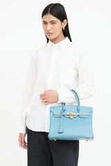 Hermès 2004 Bleu Jean Epsom Birkin 30 Bag