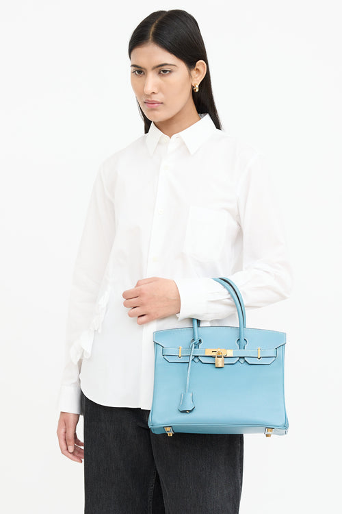 Hermès 2004 Bleu Jean Epsom Birkin 30 Bag