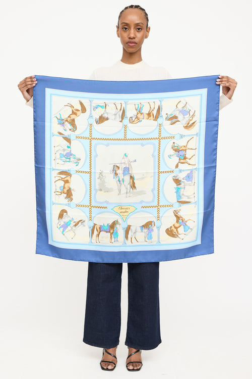 Hermès Silk Chevaux Arabes Scarf
