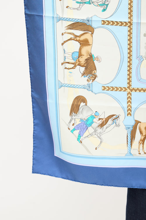 Hermès Silk Chevaux Arabes Scarf