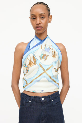 Hermès Silk Chevaux Arabes Scarf