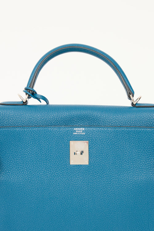 Hermès 2013 Cobalt Clemence Kelly Retourne 32 Bag