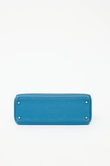 Hermès 2013 Cobalt Clemence Kelly Retourne 32 Bag