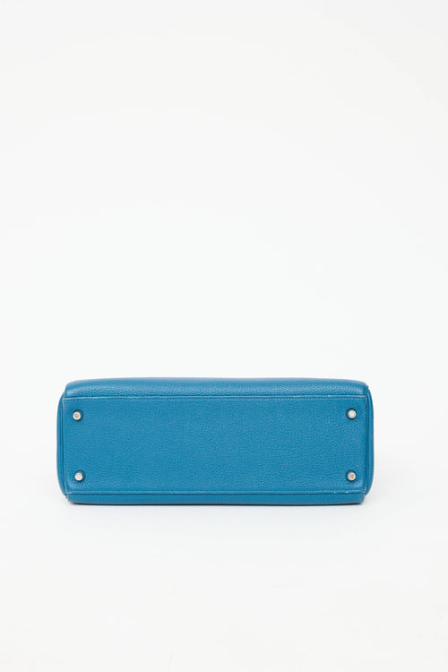Hermès 2013 Cobalt Clemence Kelly Retourne 32 Bag