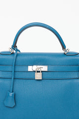 Hermès 2013 Cobalt Clemence Kelly Retourne 32 Bag