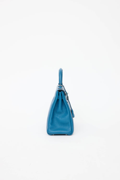Hermès 2013 Cobalt Clemence Kelly Retourne 32 Bag